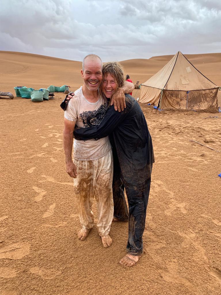 Schlammschlacht Wüste Schlammschalcht auf der Wüstenreise