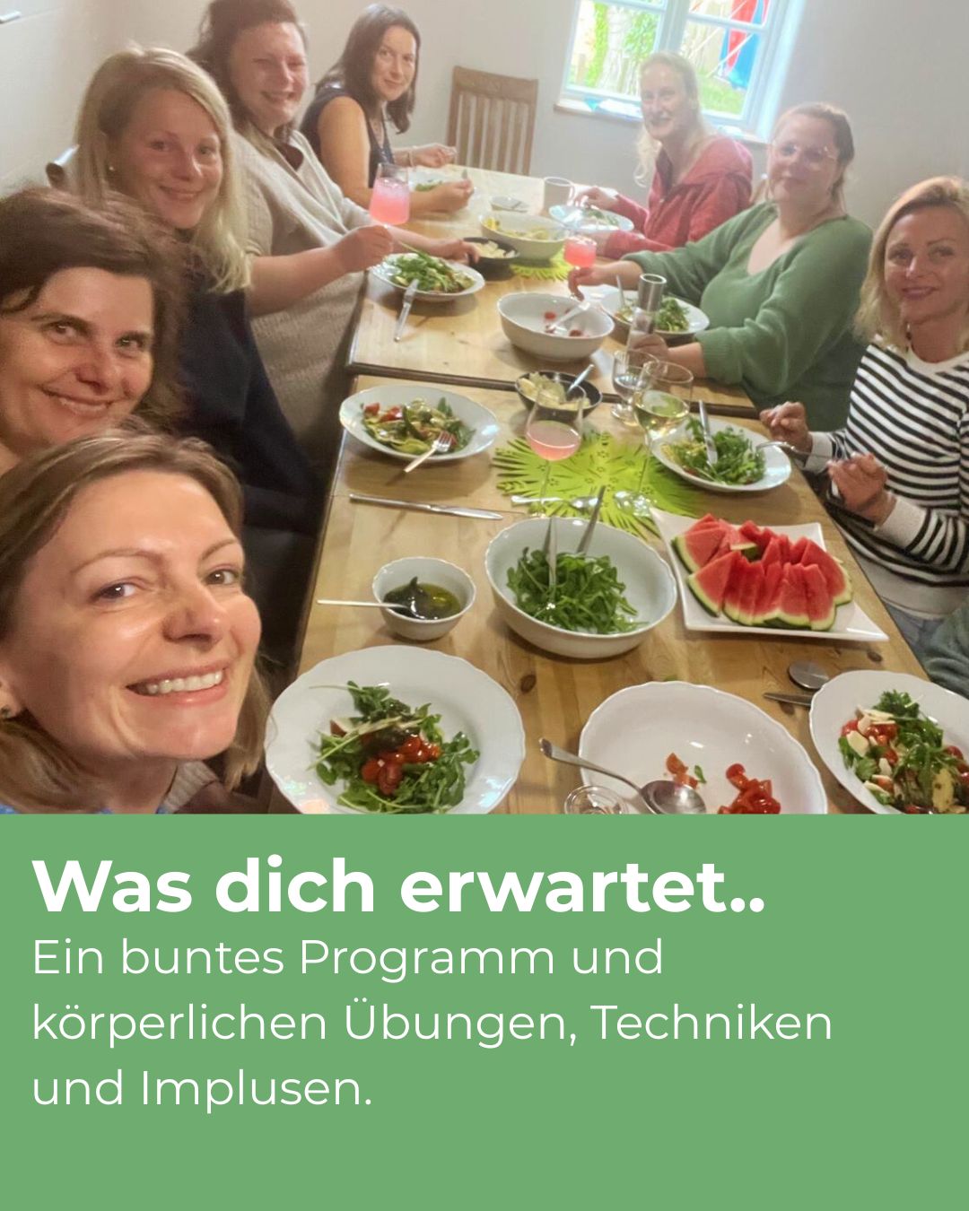 Connecting Link Gruppe beim gemeinsamen Essen